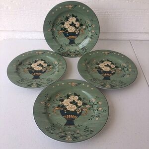 Brandon House “Brandon Rose” Stoneware 8 inch Plates (Set of 4)